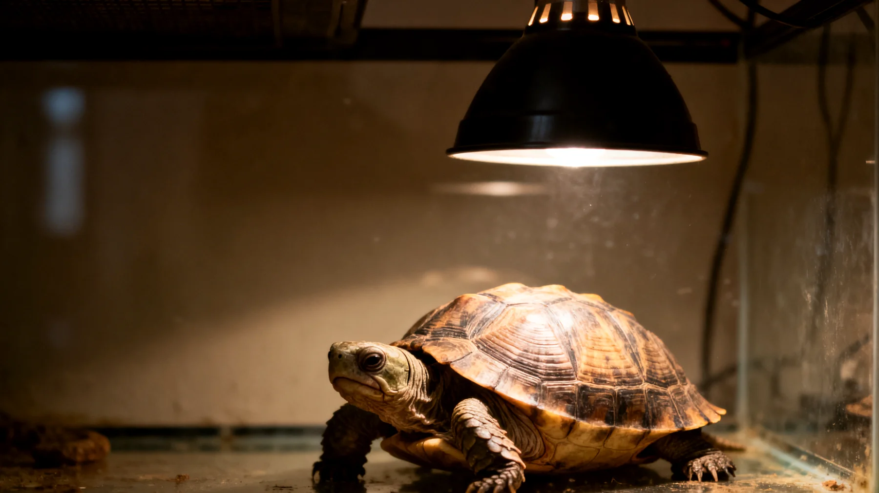 Schildkröten, die in Wohnungen gehalten werden, leiden häufig unter unzureichender UV-Beleuchtung und falschen Temperaturbedingungen, was zu Rachitis, Knochenerweichung und Panzerdeformationen führen kann"